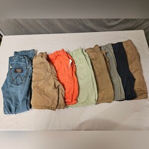 Boys Size 8 Lot Of 8 Bottoms 1 Jeans 7 Casual Shorts! Wrangler/cat&jack